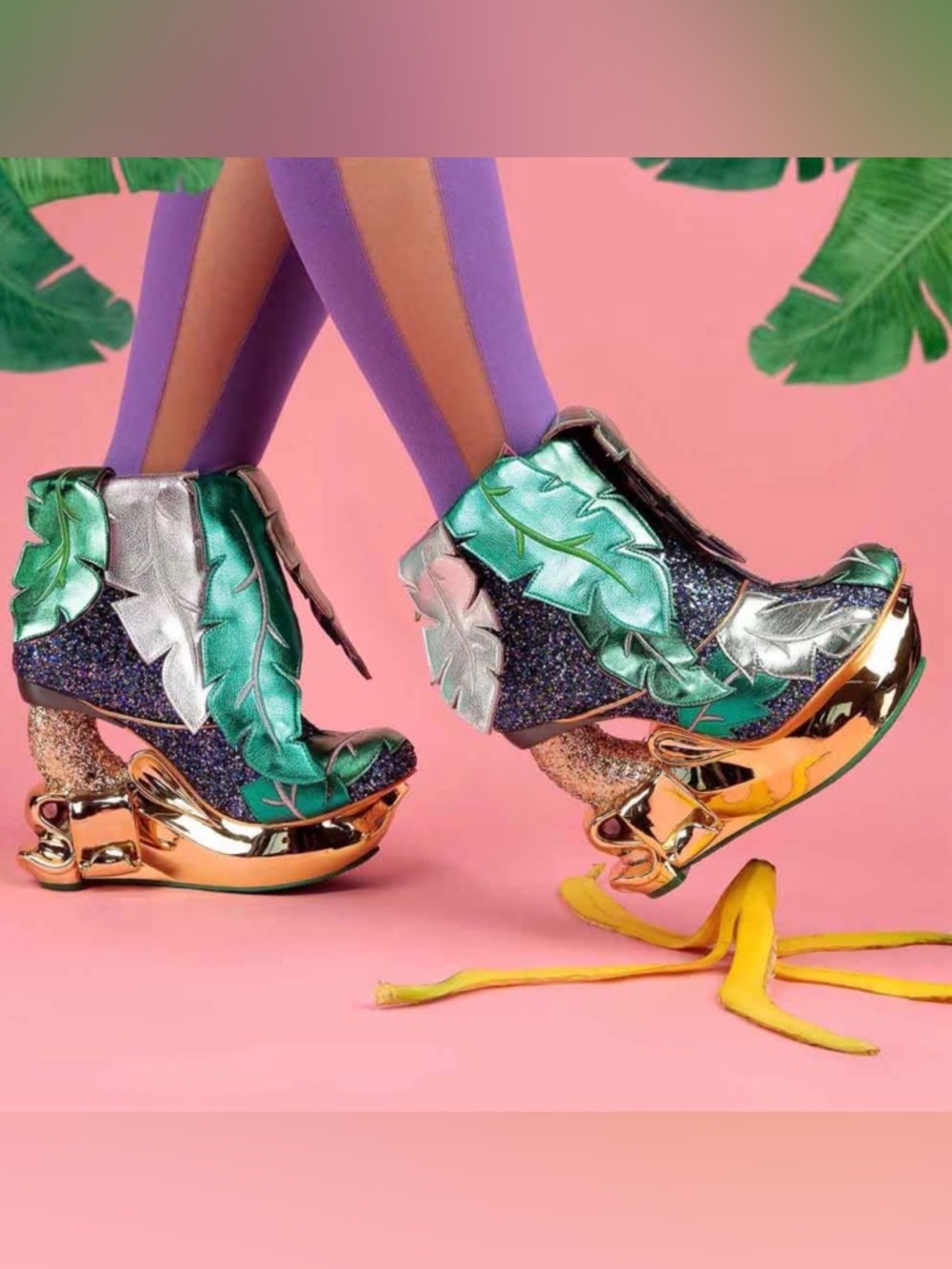 {Irregular Choice} Be Leaf Me Banana Leaf collection.